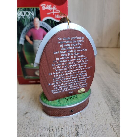 Carlton cards thanks "fore" the memories Bob hope golf ornament xmas - Picture 5 of 7